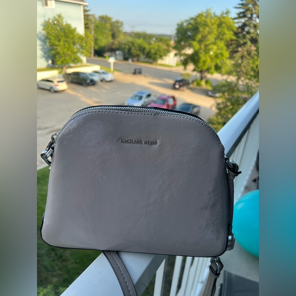 Michael Kors Gray Crossbody Bag with Sleek Design